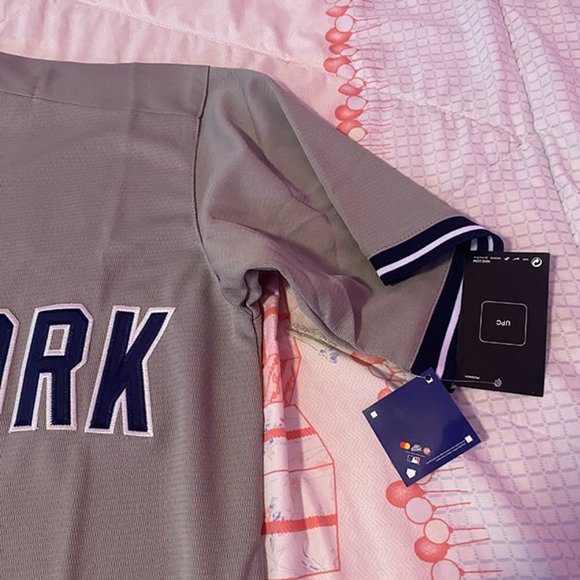 New York Yankees Baseball Jersey Nike MLB Gray - Picture 8 of 10